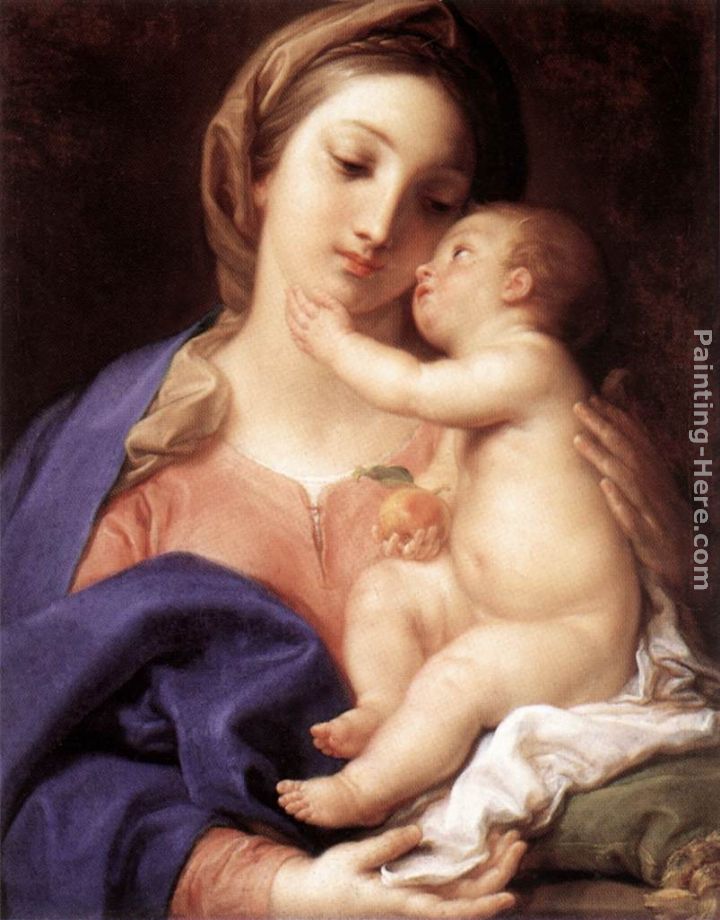 Madonna and Child painting - Pompeo Girolamo Batoni Madonna and Child art painting